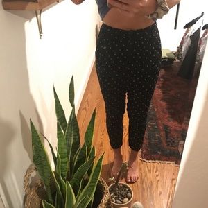 VTG Black Linen Tapered Pants